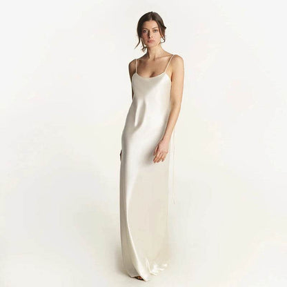 Elegant Silk Evening Gown - 100% Pure Mulberry Silk 19 Momme - The Silk Hive