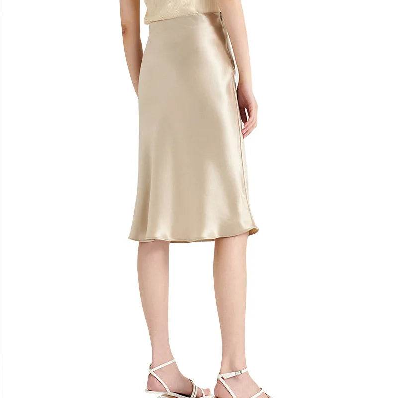 Elegant Silk Skirt - 100% Pure Mulberry Silk 22 Momme - The Silk Hive