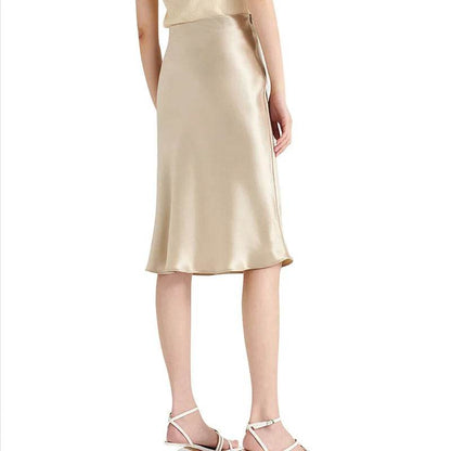 Elegant Silk Skirt - 100% Pure Mulberry Silk 22 Momme - The Silk Hive