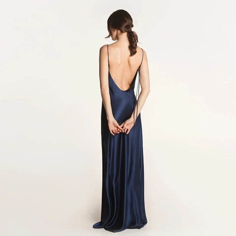 Elegant Silk Evening Gown - 100% Pure Mulberry Silk 19 Momme - The Silk Hive