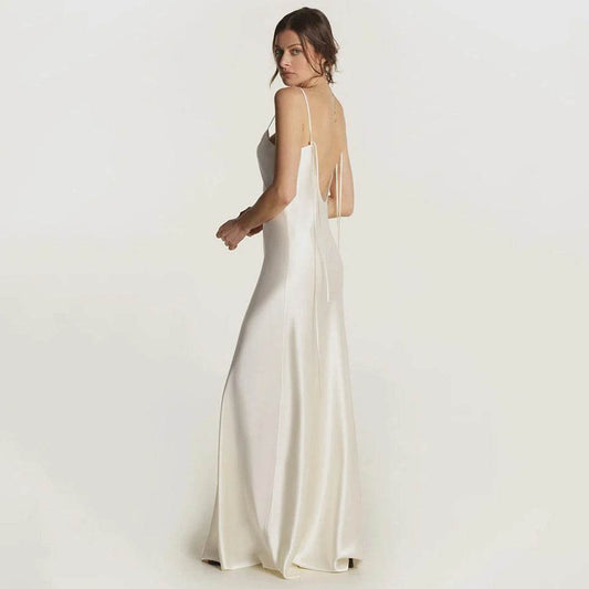 Elegant Silk Evening Gown - 100% Pure Mulberry Silk 19 Momme - The Silk Hive