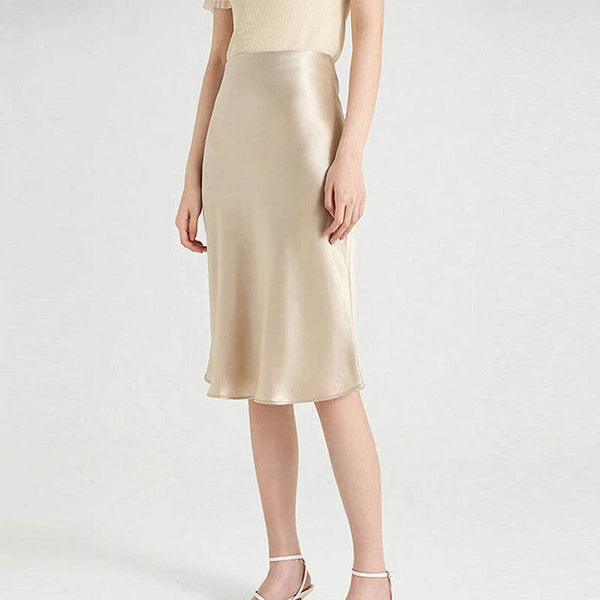 Elegant Silk Skirt - 100% Pure Mulberry Silk 22 Momme