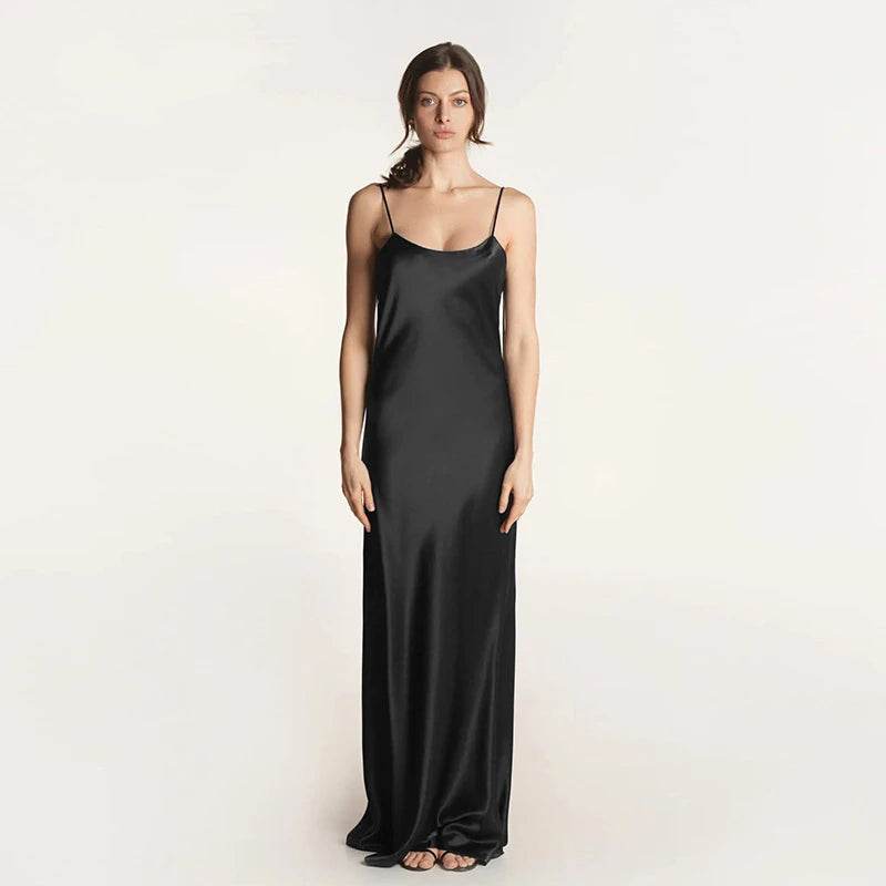 Elegant Silk Evening Gown - 100% Pure Mulberry Silk 19 Momme - The Silk Hive