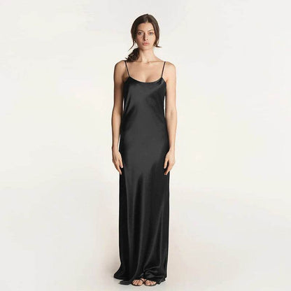 Elegant Silk Evening Gown - 100% Pure Mulberry Silk 19 Momme - The Silk Hive